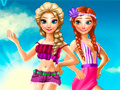 Jeu Elsa And Anna Summer Vacation