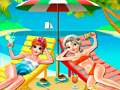 Jeu Elsa and Anna Beach Selfie
