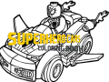 Jeu Superhero Cars Coloring Book