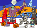 Jeu Find 5 Differences Halloween