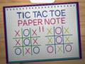 Jeu Tic Tac Toe Paper Note 2