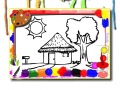 Jeu Back To School: House Coloring Book