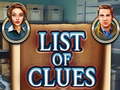 Jeu List of clues