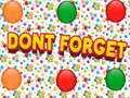 Jeu Dont Forgets