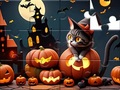 Jeu Jigsaw Puzzle: Halloween Cat