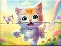 Jeu Jigsaw Puzzle: Kitten With Butterfly