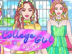 Jeu College Girl Coloring Dress Up