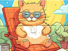 Jeu Jigsaw Puzzle: Enjoying Cat