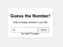 Jeu Number Guessing Game