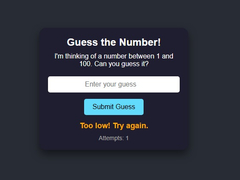 Jeu Number Guessing
