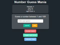 Jeu Number Guess Mania