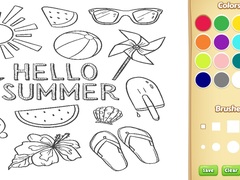 Jeu Hello Summer Coloring Book for Kids
