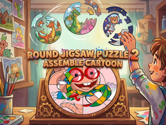 Jeu Round Jigsaw Puzzle 2 Assemble Cartoon