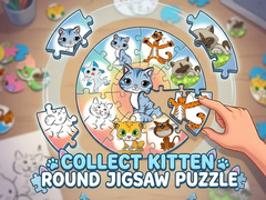 Jeu Round jigsaw Puzzle - Collect Kitten